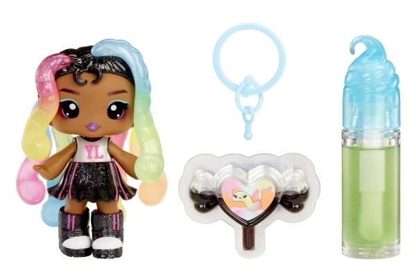 MGA Entertainment Yummiland Lip Gloss Doll Sour Sweeties - Sasha Sourworms, Minidukke, Jente, 4 år, Gutt/Jente, Flerfarget