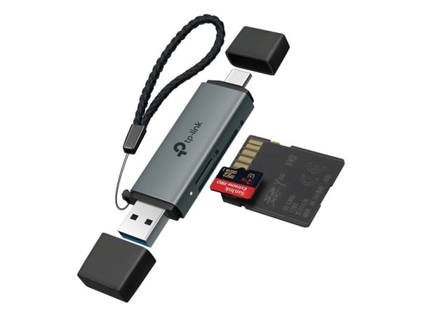 TP-Link UA430D, MicroSD (TransFlash), SD, Sort, 200 Mbit/s, USB 3.1, 75 mm, 22,9 mm