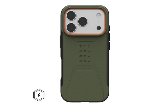 Urban Armor Gear 114545117297, Etui, Apple, iPhone 17 Pro, 16 cm (6.3"), Oliven, Oransje