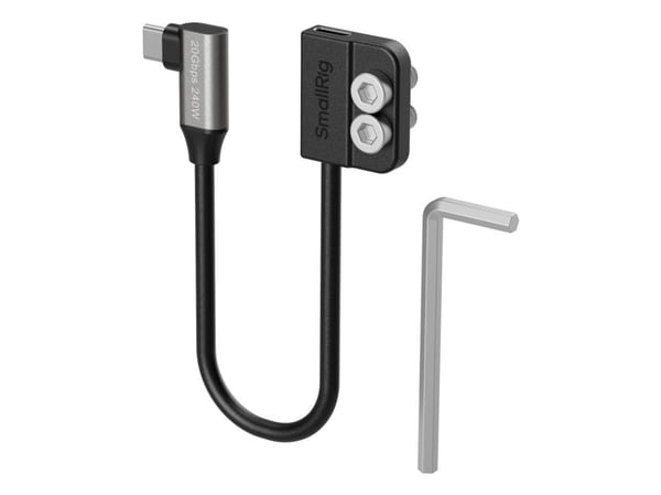 SmallRig 5595, 0,14 m, USB C, USB C, USB 3.2 Gen 2x2, 20 Gbit/sek, svart, grå