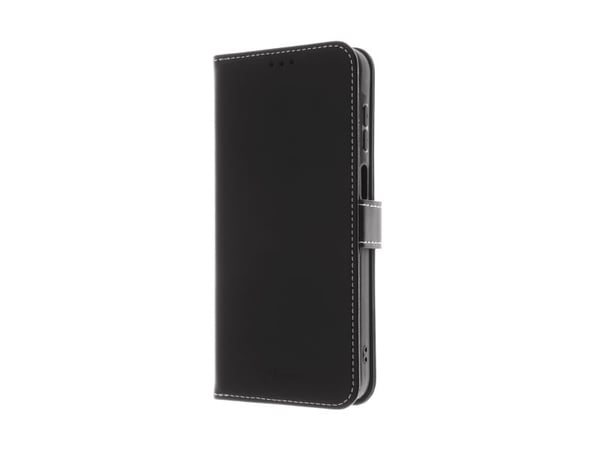 Insmat Exclusive - Lommebok for mobiltelefon - ekte skinn, kartong+papir, aluminiumsfolie, termoplast-polyuretan (TPU) - svart - for Samsung Galaxy...