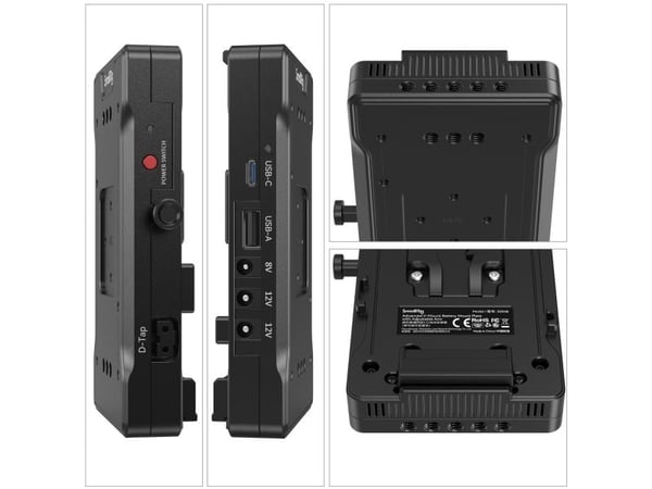 SmallRig 3204B, batteriplate, svart, aluminium, 1/4-20", Kina, universal