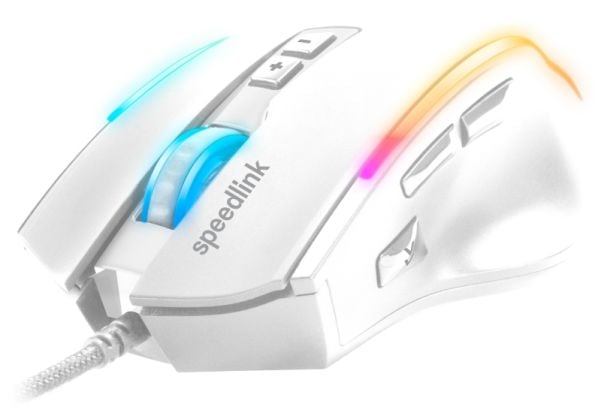SPEEDLINK SL-680024-WT, Høyre hendt, Optisk, USB Type-A, 12800 DPI, Hvit