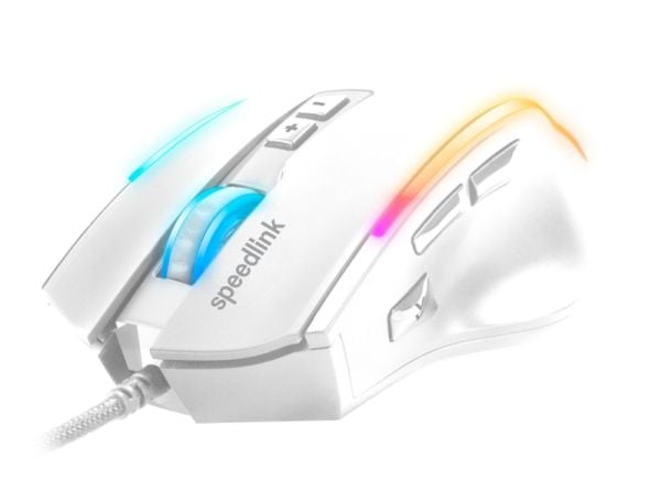 SPEEDLINK SL-680024-WT, Høyre hendt, Optisk, USB Type-A, 12800 DPI, Hvit