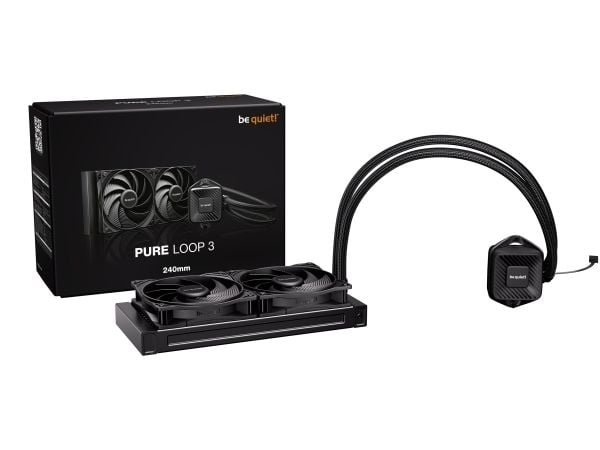 be quiet! Pure Loop 3 - Kylsystem med vätska till processorn - Elementstorlek: 240 mm - (för: LGA1851, LGA1700, LGA1200, LGA1151, LGA1150, LGA1155,...