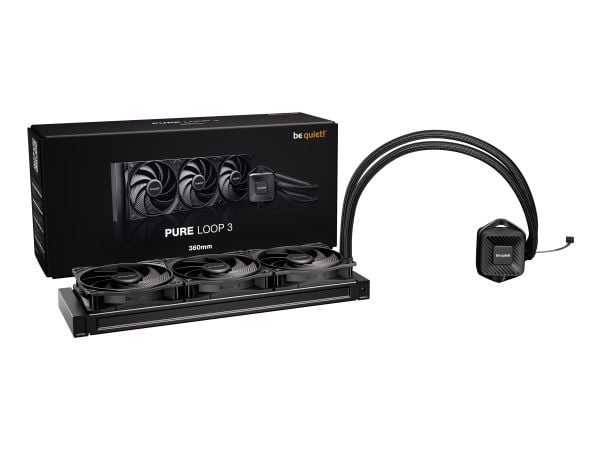 be quiet! PURE LOOP 3, All-in-one-nesteenjäähdytin, 12 cm, 101,2 m³/h, musta