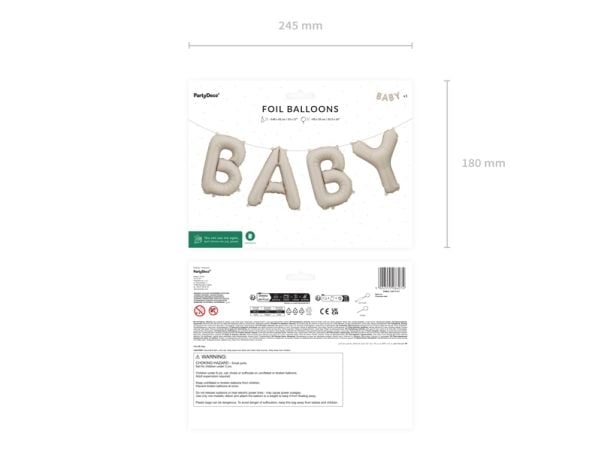 Fol.babyballong 140x43 beige 86074