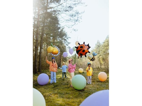 PartyDeco FB287, Lekeballong, Folie, Sort, Rød, Bilde, Universell, Dyr