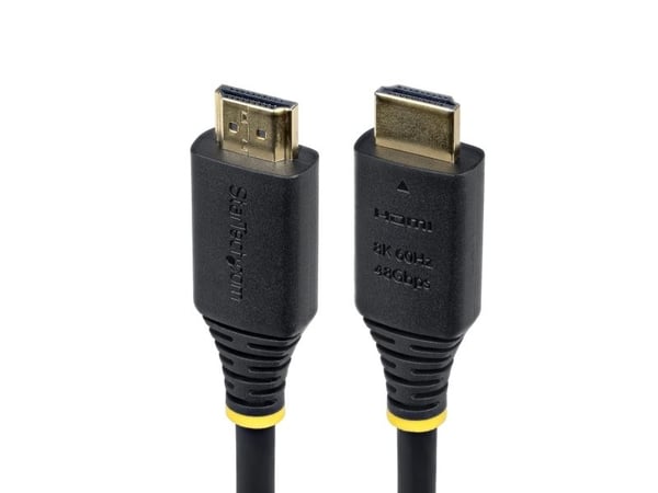 StarTech.com HDMI21-CBL-8K60-1M, 1 m, HDMI-tyyppi A (vakio), HDMI-tyyppi A (vakio), 48 Gbit/s, Äänen paluukanava (ARC), musta