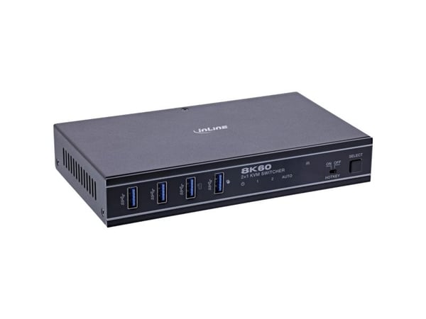 InLine 57885C, 7680 x 4320 piksler, 8K Ultra HD, Rack-montering, 12 W, Svart