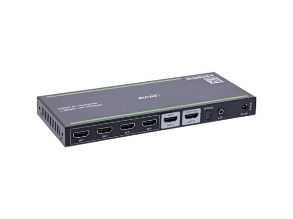 InLine HDMI-switch 4-veis 48 Gb/s 8Ka60 Hz med lydfrakobling (57885A)