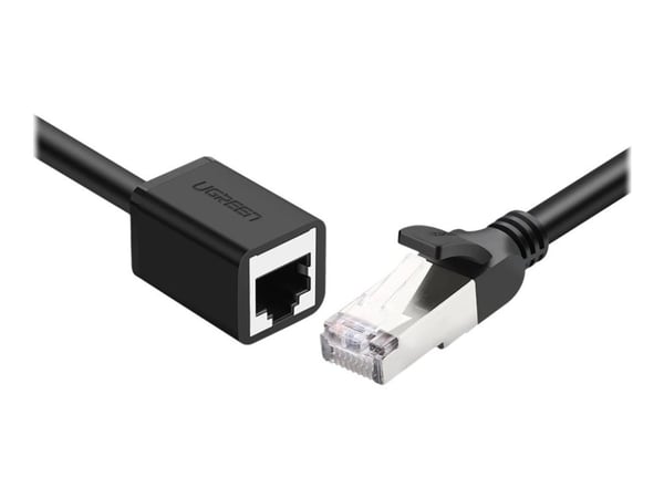 Ugreen - Patch-jatkokaapeli - RJ-45 (uros) - RJ-45 (naaras) - 45,7 cm - STP - CAT 6 - muotoiltu, solmuton, säikeistetty - musta
