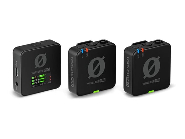 RØDE Wireless PRO, lavaliermikrofon, trådlös RF, 260 m, rundstrålande, batteri, mottagare för kamerafäste