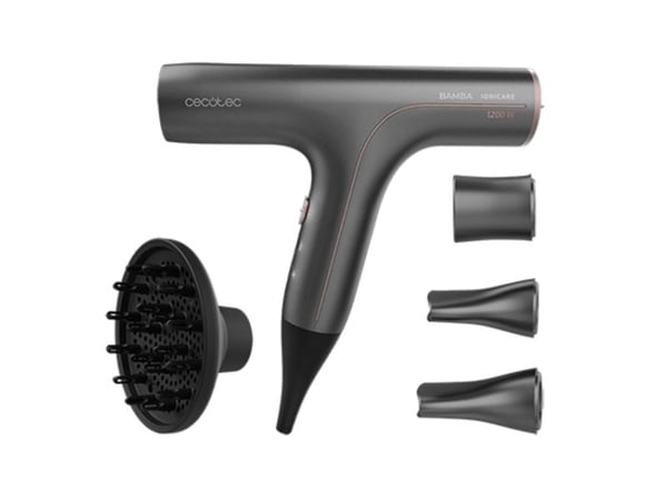 Cecotec Bamba IoniCare 6000 Rockstar Soft Pro, DC, Sort, 1,75 m, Knapper, 1200 W, 220 - 240 V