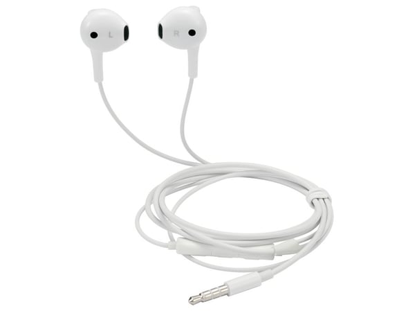 Streetz E130-WHT, Koblet med ledninger (ikke trådløs), 20 - 20000 Hz, Samtaler/musikk, 10 g, Hodesett, Hvit
