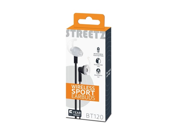 Streetz HL-BT303, Trådløs, Samtale/Musikk/Sport/Hverdag, 20 - 20000 Hz, 20 g, Hodesett, Svart