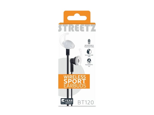Streetz HL-BT303, Trådløs, Samtale/Musikk/Sport/Hverdag, 20 - 20000 Hz, 20 g, Hodesett, Svart