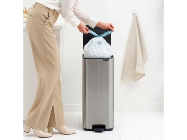 Brabantia Bo Pedal Bin, 30 l, Rektangulær, Stål, Stål, Pedal, Stål