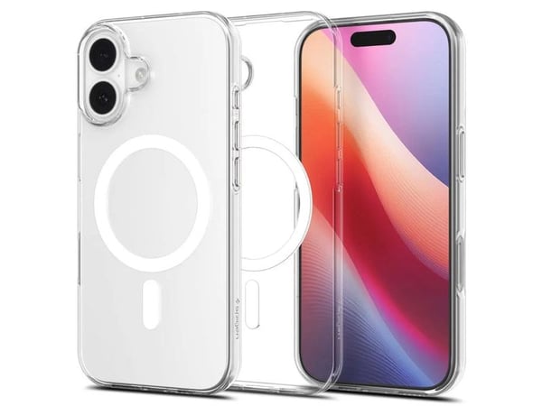 Spigen ACS10397, Mobilskal, Apple, iPhone 17, 16 cm (6.3"), Transparent, Vit