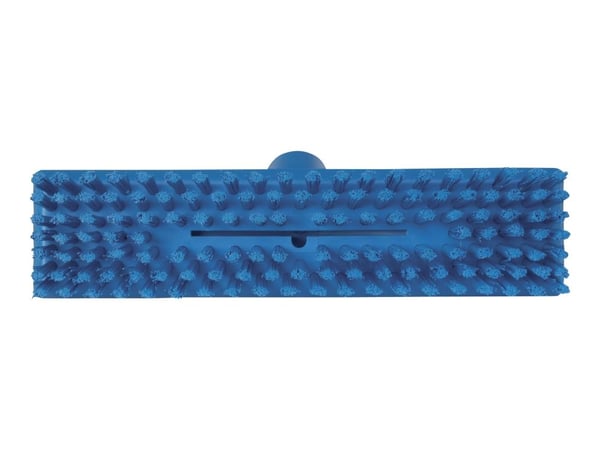 Gulvskrubbe med vannstrøm, Vikan, 27x7,5x9,5 cm, blå, polyester/PP/rustfritt stål