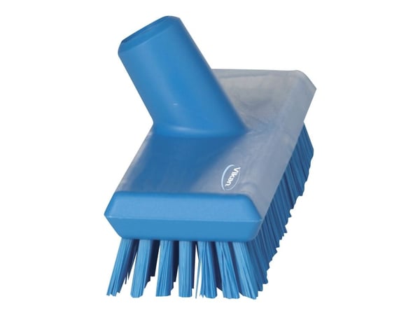 Gulvskrubbe med vannstrøm, Vikan, 27x7,5x9,5 cm, blå, polyester/PP/rustfritt stål
