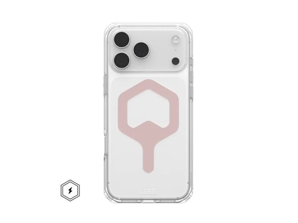 Urban Armor Gear Plyo, Etui, Apple, iPhone 17 Pro Max, 17,5 cm (6.9"), Rosegull, Gjennomsiktig