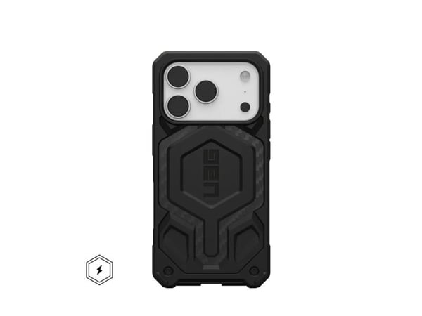 Urban Armor Gear Monarch Pro, Etui, Apple, iPhone 17 Pro, 16 cm (6.3"), Svart, Karbon