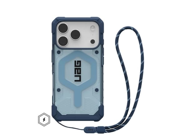 UAG Urban Armor Gear Bundle koostuu Pathfinder MagSafe Case &amp; Lanyard (irrotettava) | Apple iPhone 17 Pro | sininen (läpinäkyvä) &amp; musta/gr...