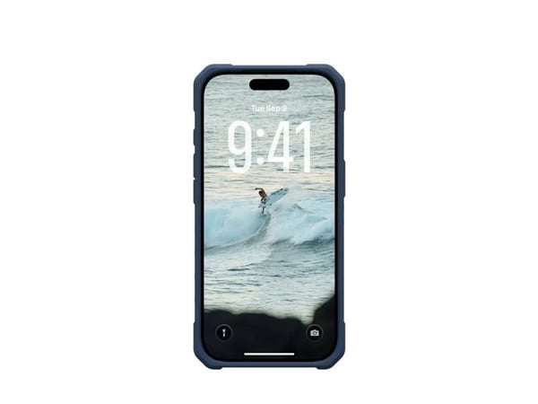 UAG Urban Armor Gear-pakke bestående av Pathfinder MagSafe-etui og nøkkelbånd (avtakbart) | Apple iPhone 17 Pro | blått (gjennomsiktig) og svart/gr...