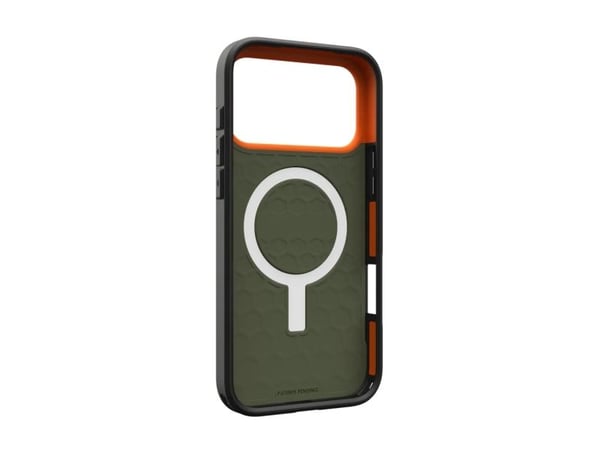 Urban Armor Gear Civilian, Suojus, Apple, iPhone 17 Pro Max, 17,5 cm (6.9"), Oliivi, Oranssi