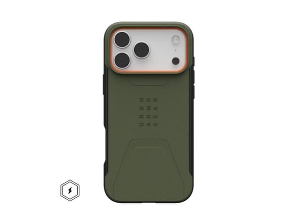 Urban Armor Gear Civilian, Etui, Apple, iPhone 17 Pro Max, 17,5 cm (6.9"), Oliven, Oransje