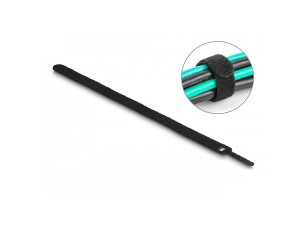 Delock Klett-Kabelbinder L 300 x W 12 mm schwarz 10 St