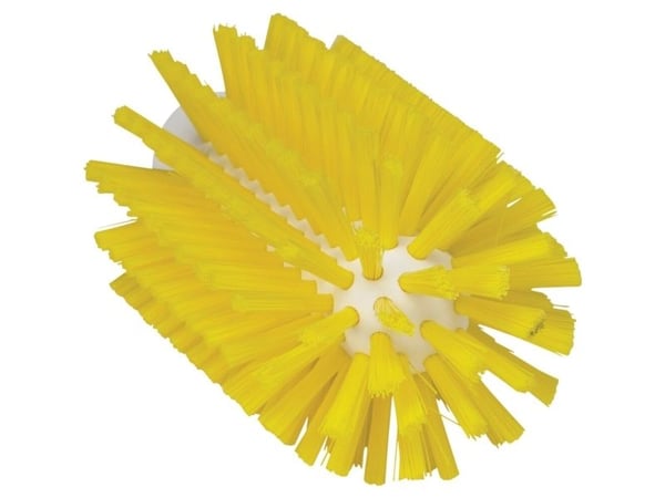 Vikan rörborsthuvud, 15,5 cm, Ø7,7 cm, gul, polyester/PP/rostfritt stål