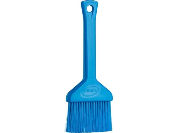 Livsmedelsborste, Vikan, 19,5x7x1,5 cm, blå, polyester/PP/rostfritt stål, 7 cm (10 st.)