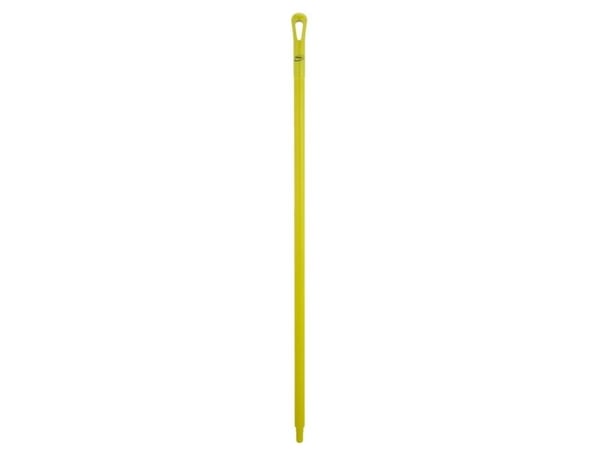 Gängat handtag, Vikan, 130cm, Ø3,4cm, gul, glas/PP - (10 st.)