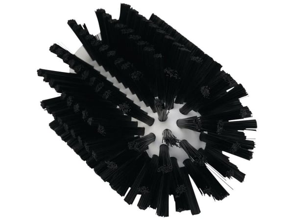Rørbørstehoved, Vikan, 15,5cm, Ø7,7cm, sort, polyester/PP/rustfrit stål