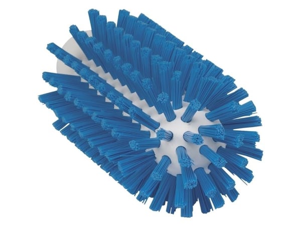 Rørbørstehoved, Vikan, 14,5cm, Ø6,3cm, blå, polyester/PP/rustfrit stål