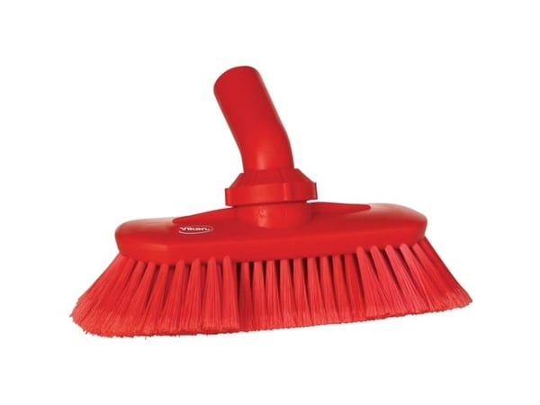 Rotations-/drejeborste med vattenflöde Vikan röd polyester/PP rostfritt stål 24 cm mjuk
