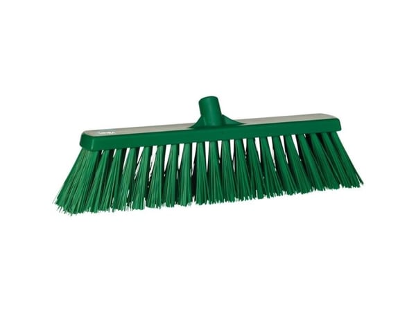 Sopborste, Vikan, grön, polyester/PP/rostfritt stål, 53 cm