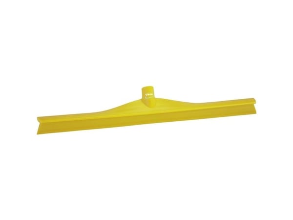 Gulvskraber, Vikan, 60x8x9,5cm, gul, TPE gummi/PP, 60 cm, med enkeltblad