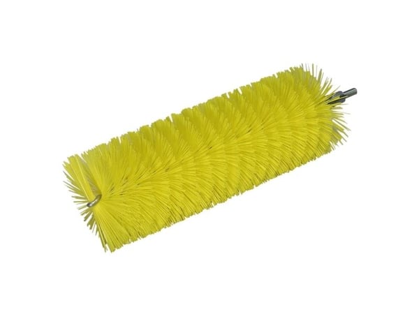 Rørrenserhoved, Vikan, 20cm, Ø6cm, gul, polyester/PP/rustfrit stål
