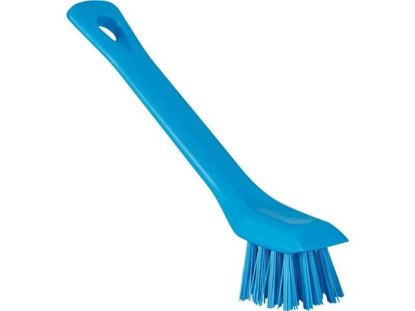 Detaljborste, Vikan, 15 cm, blå, polyester/PP/rostfritt stål, med skrapkant