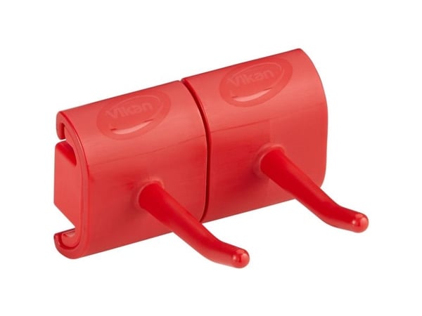 Vægophæng til redskaber, Vikan, 8,3x7,8x4,8cm, rød, PP/TPE - (10 stk.)