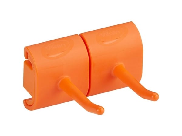 Vægophæng til redskaber, Vikan, 8,3x7,8x4,8cm, orange, PP/TPE - (10 stk.)