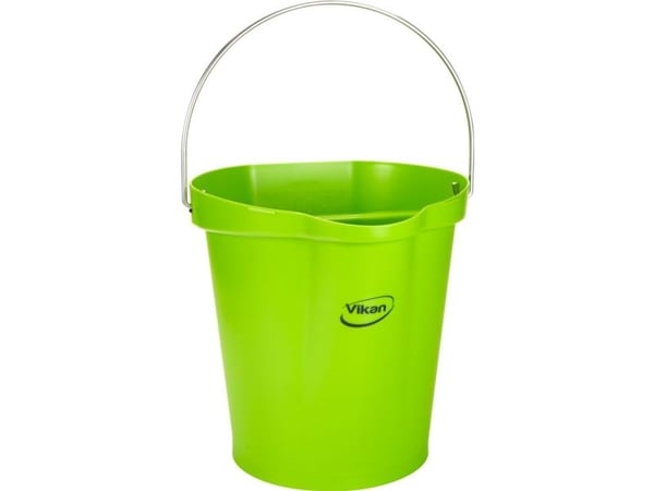 Spand til fødevarer, Vikan, 31,8x32,5cm, 12 l, limegrøn, PP/rustfrit stål