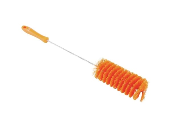 Putkenpuhdistusaine, Vikan, 50cm, Ø6cm, oranssi, polyesteri/PP/ruostumaton teräs