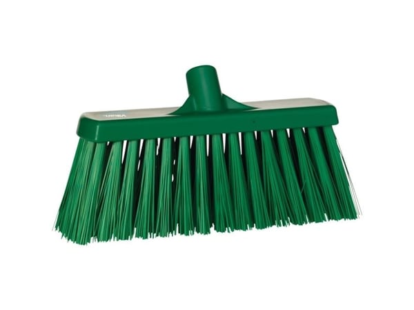 Sopborste, Vikan, grön, polyester/PP/rostfritt stål, 33 cm - (8 st.)