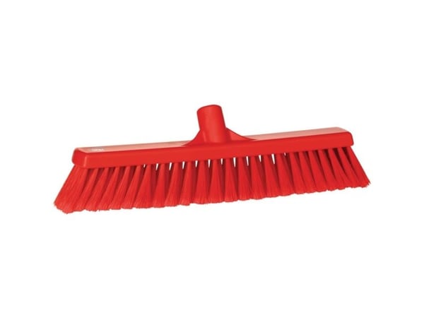 Sopborste, Vikan, röd, PP/rostfritt stål, 41 cm, mjuk