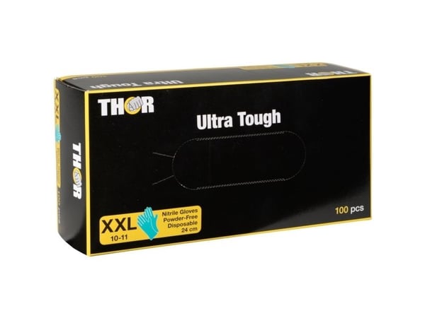 Engångshandskar THOR Ultra Tough XXL grön nitril
