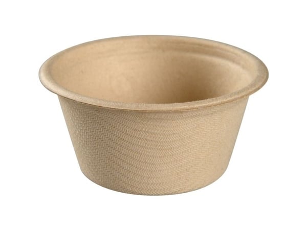 Portionsbæger, ABENA Cater-Line, 3cm, Ø6,3cm, 60 ml, 60 ml, nature, sukkerrør, 60 ml - (20 stk.)